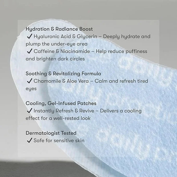 Dr. B Brighten and Hydrate Eye Patches – Hydrogel Under Eye Masks, Cooling Effect for Puffiness, Dark Circles, and Tired E...