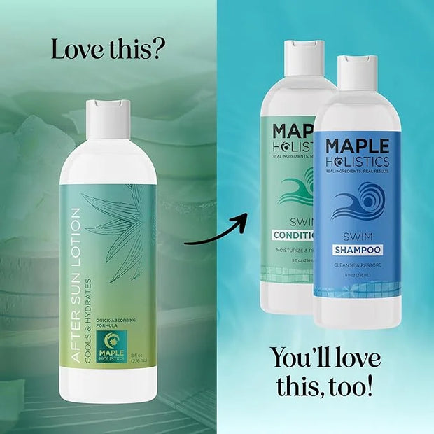 After Sun Lotion with Aloe Vera - Ultra Cooling Aloe Vera Lotion for Sunburn Hydration with Cocoa Butter & Rosehip Oil - H...