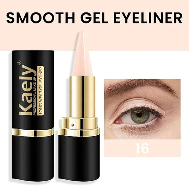 Kaely Bright Nude Gel Eyeliner Pencil, Natural Cream Eye Liner Waterproof Smudge Proof, Matte Waterline Eyeliner Eyeshadow...