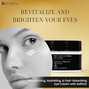 Anti-wrinkle Eye Cream with Saffron | Moisturizing, Hydrating, Brightening | Non greasy, Fast Absorbing Formula | Fights W...