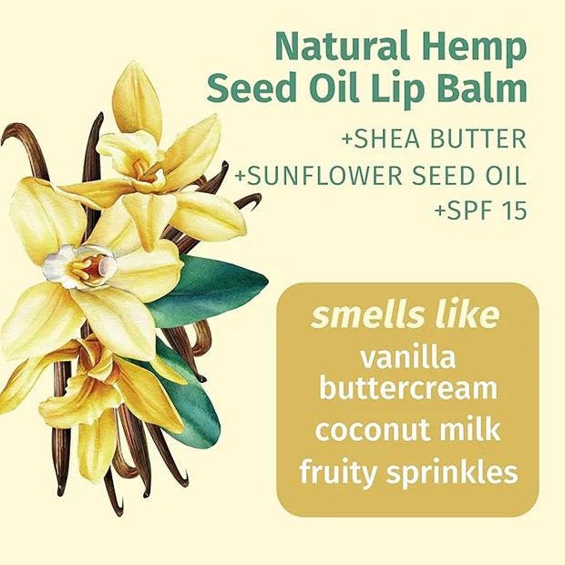 Hempz NEW Vanilla Lip Butter Balm, Soothing and Hydrating Lip Care for Men or Women, .44oz - Product Image