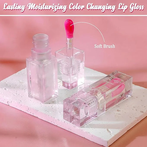 Bossup Color Changing Lip Oil，Magic Color Changing Lip Oil V2，Warm Change Moisturizing Lip Gloss，Hydrating Lip Gloss Lip B...