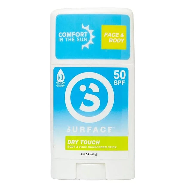 Surface Dry Touch Body Sunscreen Stick - Reef Safe, Ultra-Light & Clean Feeling, Broad Spectrum UVA/UVB Protection, Parabe...