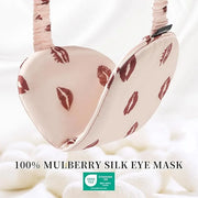 THXSILK Sleep Mask 100% 19 Momme Pure Mulberry Silk Super Smooth Cooling Decorative Sleep Eye Mask Blackout Eye Cover with...