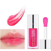 Hydrating Lip Glow Oil Set, Plumping Lip Oil Moisturizing Nourishing Shiny No-Sticky Transparent Tinted Lip Gloss Balm, Na...