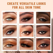 6 Colors Mini Naked Eyeshadow Makeup Palette Caramel & Bronzed Neutral Tone Eye Shadow Matte & Shimmer Nude Make Up Pallet...