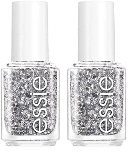 essie Nail Polish, Glossy Shine Silver Glitter, Set in Stones, 0.46 Fl Oz (Pack of 2) - Product Image