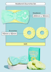 I DEW CARE Hydrogel Eye Patch - Starlit Kitten, 5 EA + Face Wash Headband & Scrunchie Set - Perfect Spa Pair, 1 Count Bund...