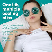 Medi Grade Cooling Ice Face Mask and Cooling Eye Mask for Puffy Eyes & Migraine Relief - Self Care Face Ice Pack with Chil...
