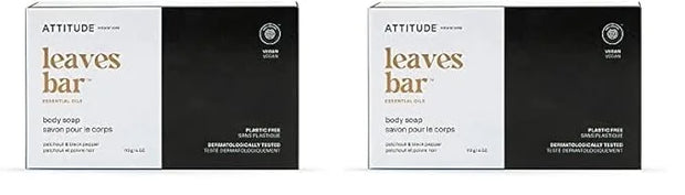 ATTITUDE Bath and Shower Body Soap Bar, EWG Verified, Plastic-free, Plant and Mineral-Based Ingredients, Vegan and Cruelty...