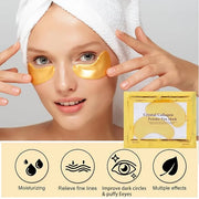 30 Pairs Lip Masks & Eye Masks, 24K Gold Gel Under Eye Patches for Puffy Eyes, Collagen Crystal Lip Mask Moisturizing Nour...