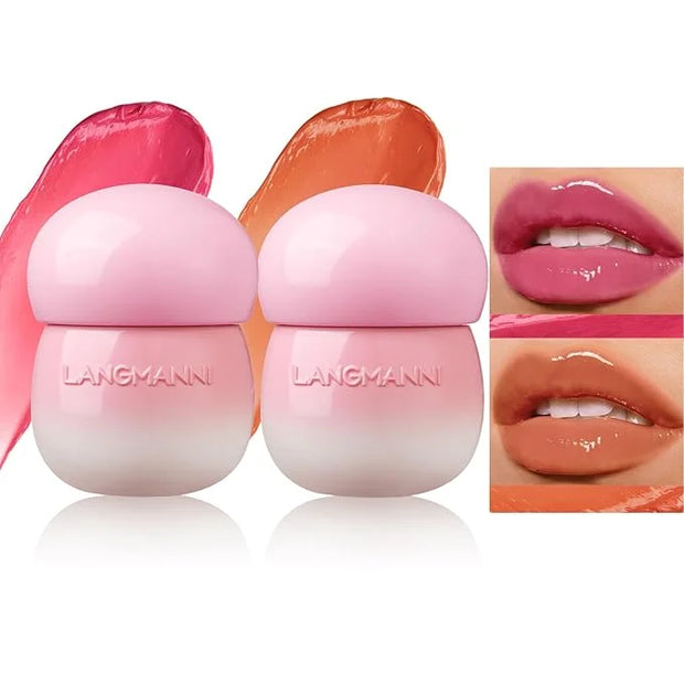 LANGMANNI Pudding Glow Lip Balm | Velvet-Smooth Lip Gloss for Nourished, Glowing Lips | Hydrating, Non-Sticky Glossy Tinte...