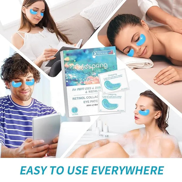 Under Eye Patches for Puffy Eyes - 24 Pairs Retinol Collagen Eye Gel Pads, Reduce Wrinkles, Puffy Eyes, Eye Bags - Eye Mas...