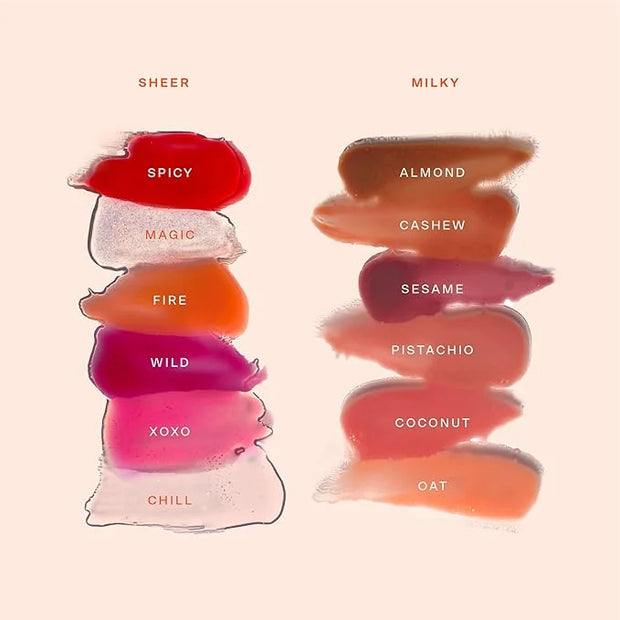 Tower 28 ShineOn Milky Lip Jelly, CASHEW, Non-Sticky, Hydrating Vegan Lip Gloss in Milky Rosy Brown, Apricot and Raspberry...