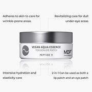 MDP+ PEPTIDE 9 VEGAN AQUA ESSENCE TENSION EYE PATCH, Niacinamide, eye mask 3.38 oz/1.6gx60ea,Hyaluronic Acid, Wrinkle Care...