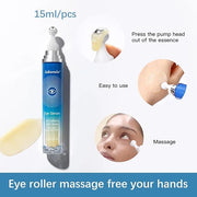 NICEFACE 5% Caffeine Eye Serum - Under Eye Cream for Dark Circles and Puffiness Eye Care - with 360° Massage Ball Reduce W...