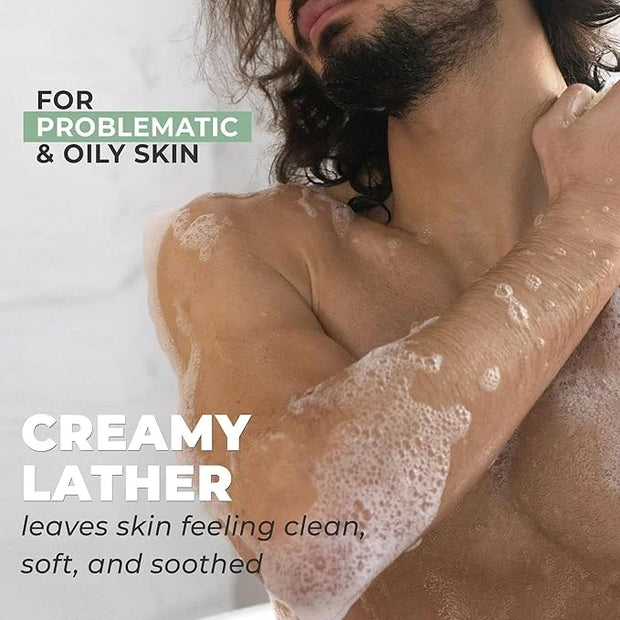 Beauty by Earth Peppermint Tea Tree Oil Shower Gel Body Wash - Made in USA with Organic & Natural Ingredients, Mens Body S...