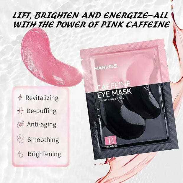 Under Eye Patches (50 Pairs), Caffeine Eye Masks for Dark Circles Puffy Eyes Undereye Bags, Collagen Eye Patches for Wrink...