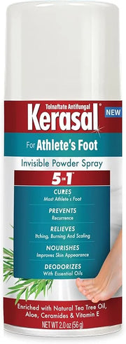 Kerasal 5-In-1 Athlete's Foot Invisible Powder Spray, Athlete's Foot Spray, 2 oz - Product Image
