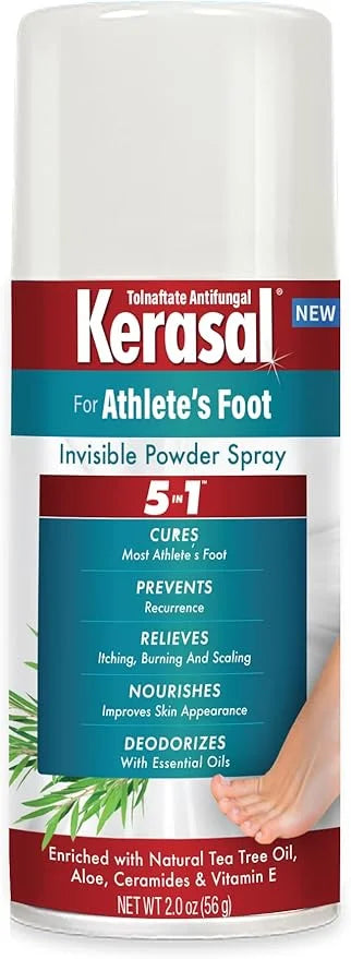 Kerasal 5-In-1 Athlete's Foot Invisible Powder Spray, Athlete's Foot Spray, 2 oz - Product Image
