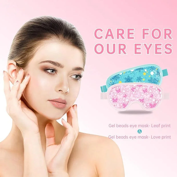 Cooling Eye Mask Cold Eye Compress Mask for Puffy Eyes, Reusable Eye Ice Pack Gel Ice Eye Mask for Tired Eyes, Eyes Surger...