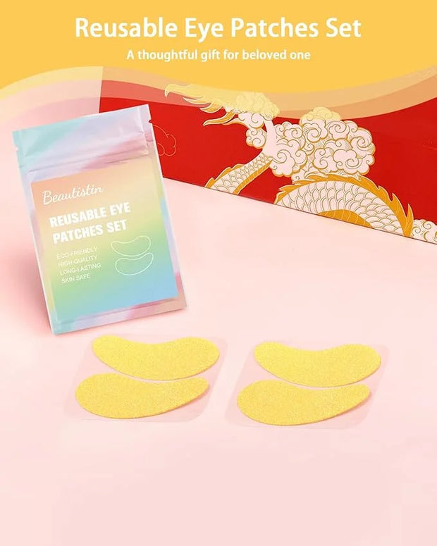 Under Eye Patches Silicone - 2 Pairs Reusable Eye Patches, Eye Wrinkle Patches, Reusable Under Eye Mask, Plump Fine Lines ...