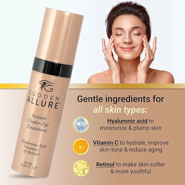 Sudden Allure Instant Under Eye Treatment Serum – Erase Under Eye Bags, Dark Circles, Wrinkles & Lift Sagging Eyes - Insta...