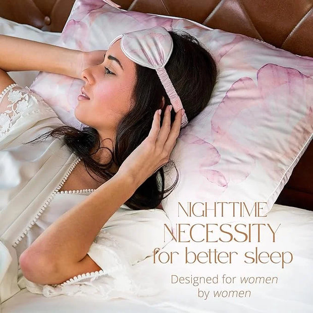 Grace & Company Silky Satin Eye Mask for Women - Premium Satin Silk Sleep Mask - Hydrating, Ultra Soft & Lightweight Vegan...