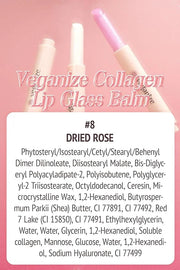self beauty Veganize Collagen Lip Glass Balm - Hydrating Lip w/Hyaluronic Acid - Vegan Korean Lip Balm Moisturizing Lip Ca...