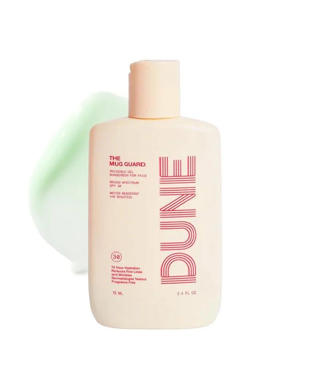 The Mug Guard - Clear Invisible Gel Sunscreen for Face - Broad Spectrum SPF 30 Protection, 72 hr Hydration, Anti-Aging, 40...