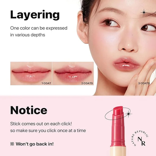 Nature Republic HONEY MELTING LIP (03 BERRY) SOFT LIP STICK, Hydrating Gloss, Moisturizing balms, Sheer tint, Shine & Glow...