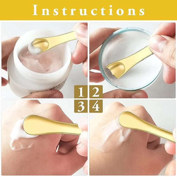Sibba Facial Massage Spatula Sticks Mini Skincare Tiny Spoons Face Eye Cream Lotion Makeup Applicator Tools Brush Set Skin...