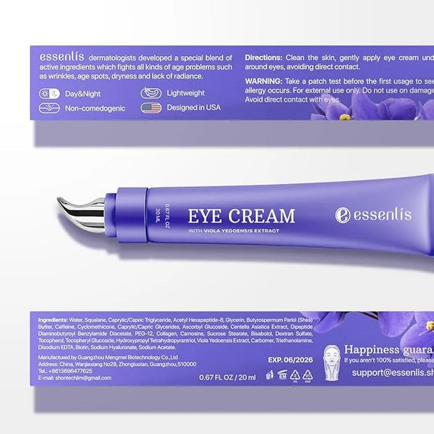 Retinol Collagen Cream, Anti Aging Face Moisturizer and Caffeine Eye Cream for Dark Circles and Puffiness - Product Image