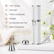 Nose Hair Trimmer for Women Men, Electric 2 in 1 Face Shaver and Eyebrow Trimmer, White Rechargeable Facial Hair Remover w...