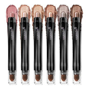 Neutral Eyeshadow Stick Makeup Set, Metallic Shimmer Matte Cream Eye Shadow Eyeliner Brightener Pencil Crayon - Classic 6P...