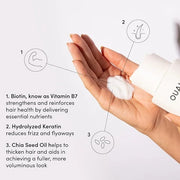 OUAI Fine Shampoo and Conditioner Set - Sulfate Free Shampoo and Conditioner for Fine Hair - Made with Keratin, Marshmallo...