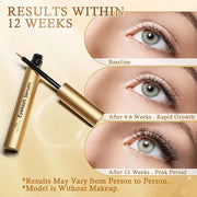 Premium Eyelash Growth Serum: Advanced Vegan Formula for Longer Thicker Lashes (Champagne Gold) - Product Image