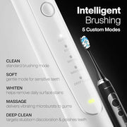 Aquasonic Duo Series PRO – Ultra-Whitening Electric Toothbrush Set – 5 Modes & Smart Timers – Premium Travel Cases & 10 Pr...