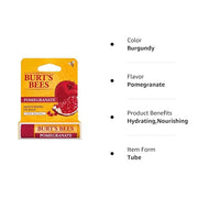 Burt's Bees Lip Balm, Pomegranate Oil,