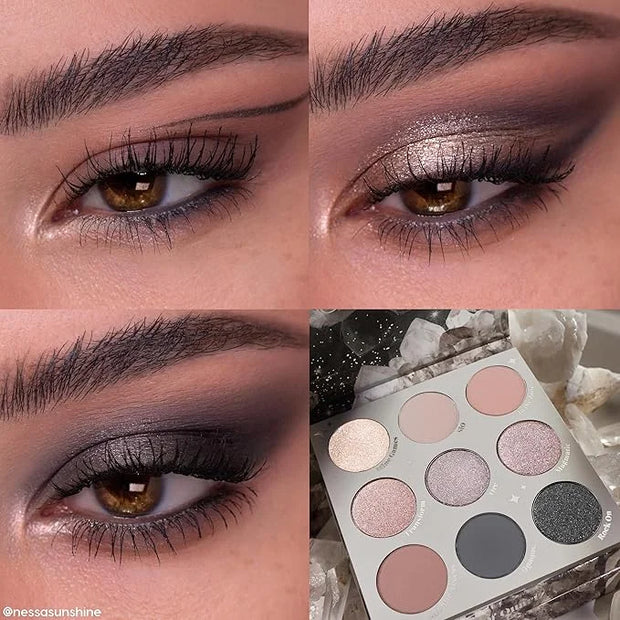 ColourPop Of Quartz Eyeshadow Palette - Neutral Taupe Palette with Metallic and Matte Finishes - High-Pigment Eye Makeup w...