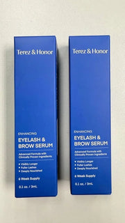 Natural Eyelash Growth Serum 2 Pack - Korean Lash Enhancer for Longer, Fuller Lashes & Thicker Eyebrows, Hypoallergenic Fo...