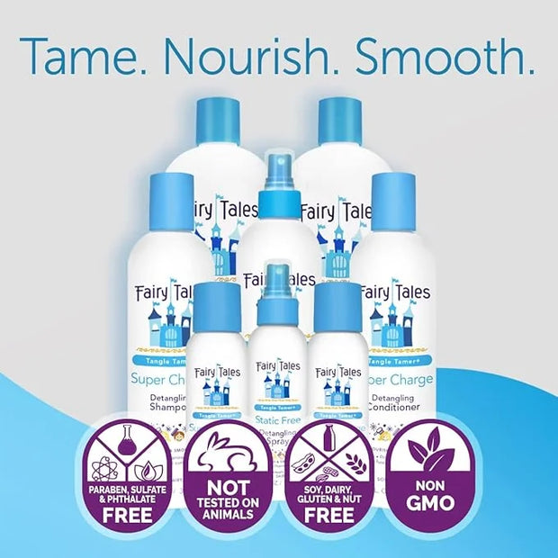 Fairy Tales Tangle Tamer Detangling Shampoo and Conditioner for Kids plus Detangling Spray - Ultra Moisturizing and Anti F...