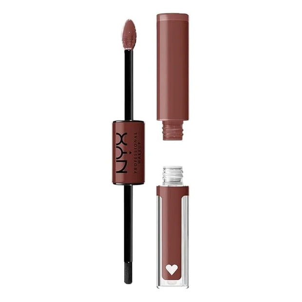 NYX PROFESSIONAL MAKEUP Shine Loud, Long-Lasting Liquid Lipstick with Clear Lip Gloss - Boundary Pusher (Warm Brown) - Pro...
