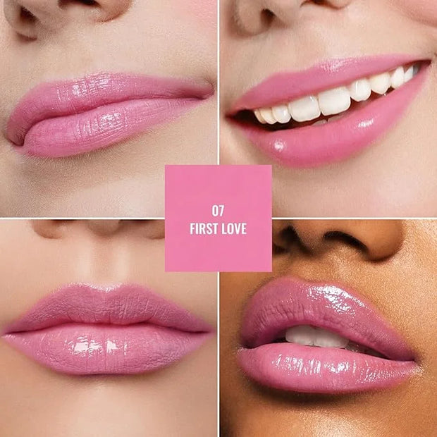 Oulac Warm Pink Shine Lipstick - Moisturizing Lip Stick Glossy Tinted Lip Balm, Sheer Shine Juicy Finish, Lightweight and ...