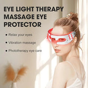 LED Red Light Therapy Eye Device, 3 Modes Red Light Eye Mask with Multi-Frequency Vibration + Red Light Therapy Massager S...