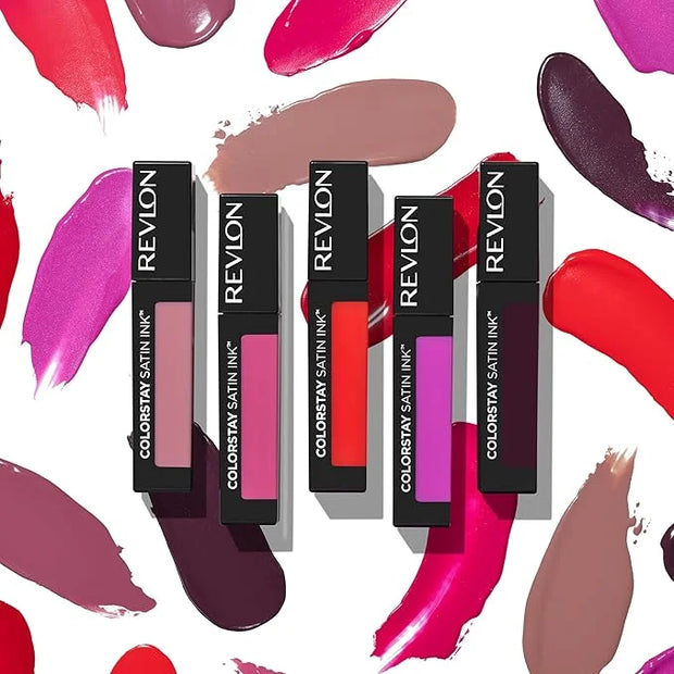 Revlon ColorStay Satin Ink Liquid Lipstick, Longwear Rich Lip Colors, Formulated with Black Currant Seed Oil, 024 Perfect ...