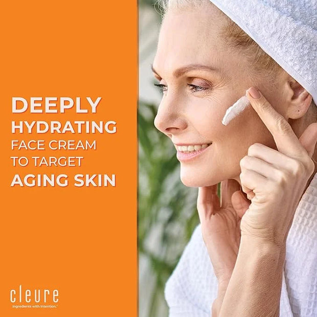 Cleure Hyaluronic Acid & Shea Butter Anti-Aging Night Cream for Sensitive Skin, Gluten, Salicylate, Paraben & Fragrance Fr...