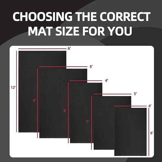 High Density Home Gym Treadmill Exercise Bike Equipment Mat 1/4" Thick, - Product Image