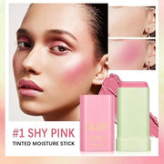 Multi-Use Makeup Blush Stick, 3-in-1 Cream Blush Stick Beauty Tinted Solid Blush Stick for Cheek/Eyes/Lips, Waterproof Moi...
