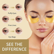 30 Pairs 24K Gold Eye Mask, Reduce Dark Circles, Puffy Eyes, Undereye Bags, Gel Collagen Eye Patches for Reduce Fine Line,...